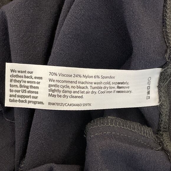 Eileen Fisher Pull-On Pants Womens Size XS Solid Black Career Professional - Picture 7 of 9